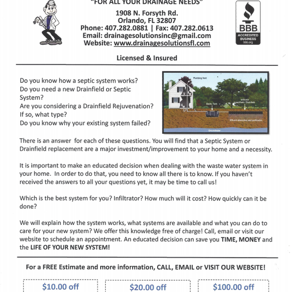 Drainage Solutions Inc Business Service in Orlando