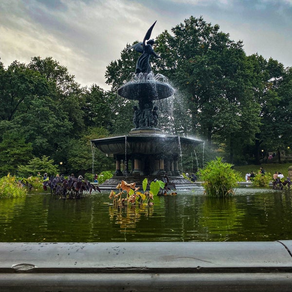 Central Park in New York City. Bethesda Terrace and Bethesda Fountain.  Editorial Image - Image of center, empty: 178120710