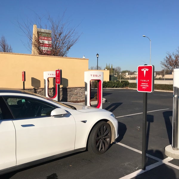 Tesla Supercharger EV Charging Station