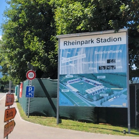 Photo taken at Rheinpark Stadion by Eric C. on 8/10/2022
