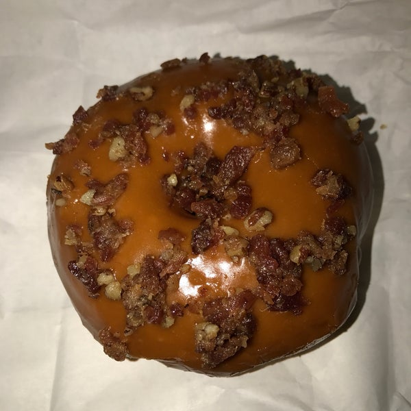 Their chicken is horrible! It's bland with no seasoning. But, the caramel bacon donut was everything! It was so good! It's the only reason I'll ever go back to Lee's Fried Chicken & Donuts.