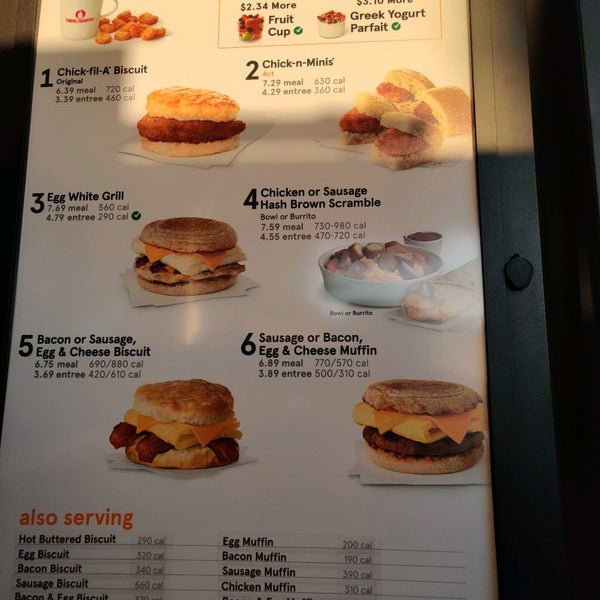 desayunos chick fil a