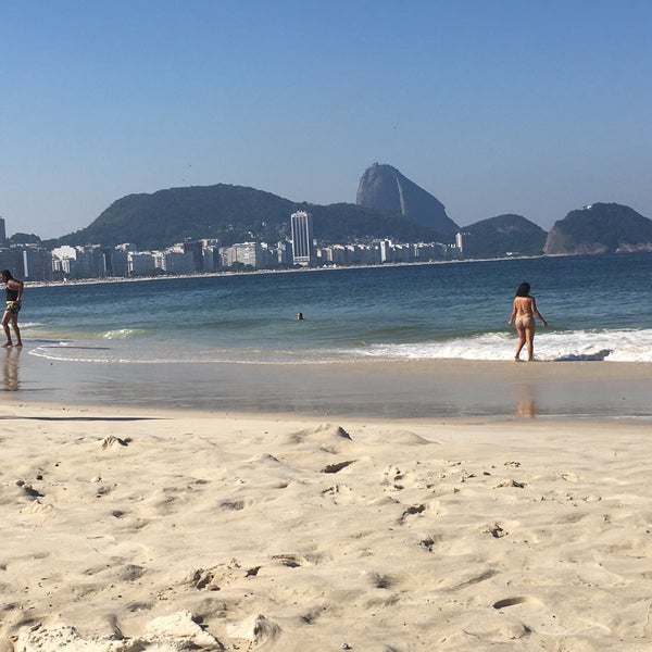 Photo taken at Copacabana Beach by Ana Luisa S. on 4/8/2016