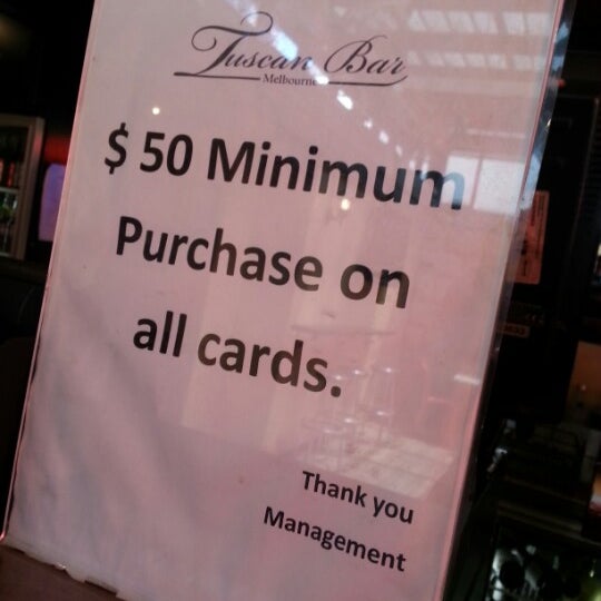 $50 minimum on eftpos? You have to be kidding right... Merchant fees aren't that horrendous.