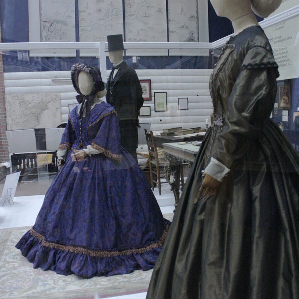 Last months of special exhibit "Clouds and Darkness Surround Us"  Three original costumes from "Lincoln" highlight this exhibit of the Lincoln Whitehouse.