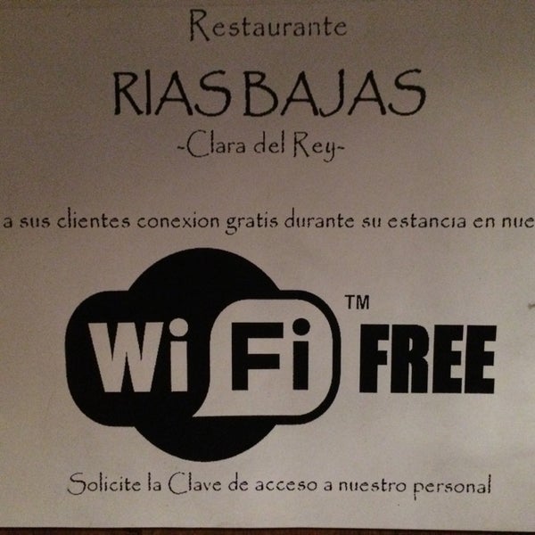 Y además tienen wifi gratis se agradece, muy buen servicio...