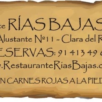 Restaurante RÍAS BAJAS -Clara del Rey-