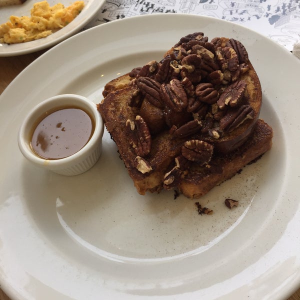 Over rated the caramelized banana French toast was below average covered with pecans and only three slices of banana