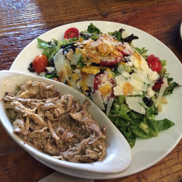 Chopped salad w pulled pork was huge but delicious and very refreshing!