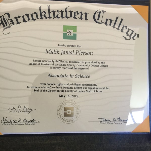 Brookhaven College Diploma Frame by Wordyisms