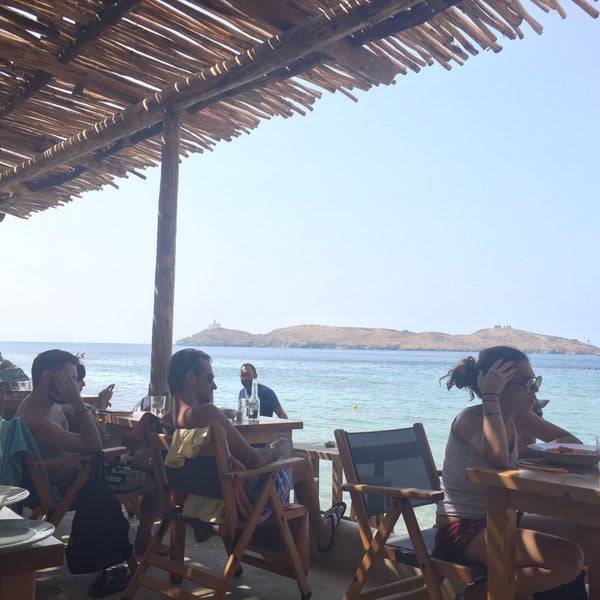 Best beach bar/restaurant in Tzia! Literally on the water's edge and surprisingly nice tastes and good service