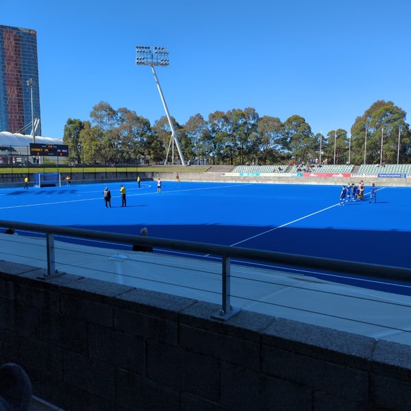 Photo taken at Sydney Olympic Park Hockey Centre by Thomas C. on 9/9/2023
