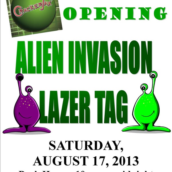 We are happy to announce that our Grand Opening of Alien Invasion Lazer Tag will be Saturday, August 17, 2013. Games will be 5 minutes long and cost $7.00 for one game. Park Hours: 10 a.m. – midnight.