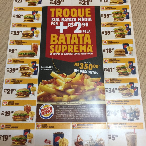 Burger King®  Burger King® Brasil - Cardápios