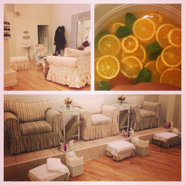 Orange and mint pedicure is an invigorating seasonal special for spring/summer 2014!