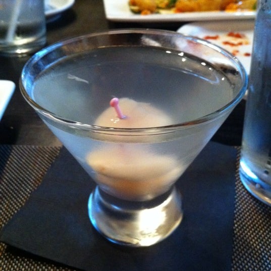 Order the lychee martini