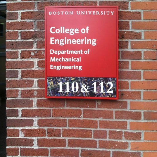 aanval hand telex Boston University Department of Mechanical Engineering - Kenmore - 1 tip  from 30 visitors