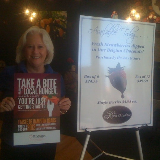 Save the date!! Taste of Hampton Roads is March 6th 2012!! The royal chocolate is a participating bakery!  YES!!