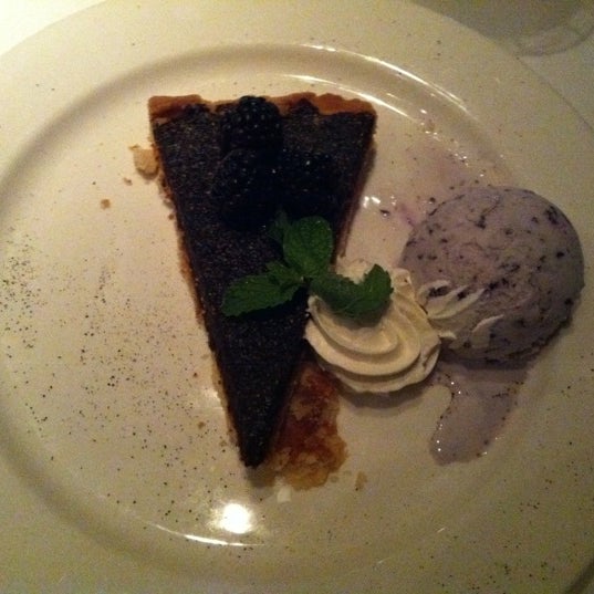 Fig tart with blueberry ice cream. Prettier than it tastes, although the ice cream was delicious.