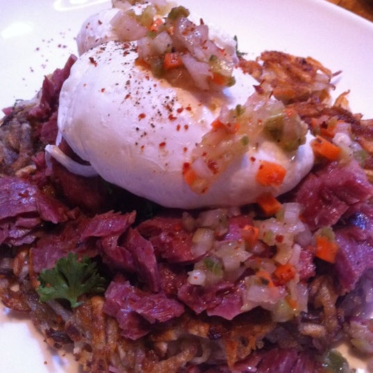 If you're here for brunch try the corned beef hash.