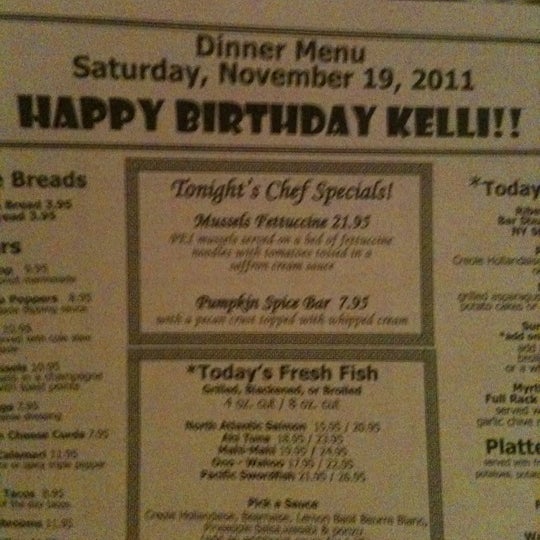 Photo taken at Molly Cool&#39;s Seafood Tavern by Kelli B. on 11/20/2011