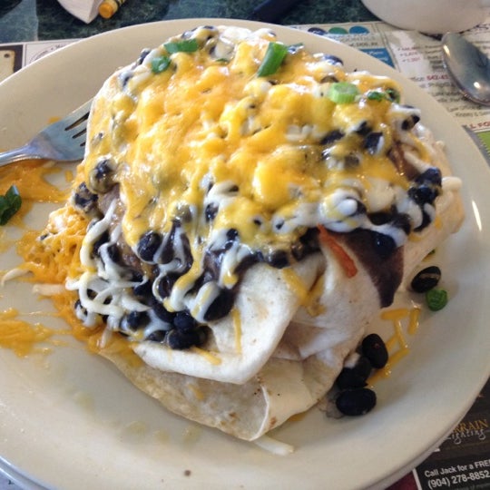 Get the breakfast burrito... It's HUGE!