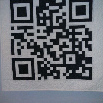 This quilt is a working QR code. Take a moment to view the Quilt Index!