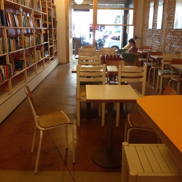Photo taken at Babèlia Books &amp; Coffee by Ales M. on 7/22/2013