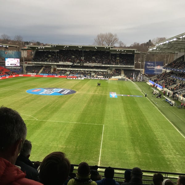 Photo taken at Lerkendal Stadion by Harald B. on 4/8/2018