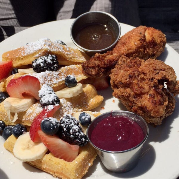 Fried Chicken and waffles🍗 Get one with a bloody mary. Can't go wrong.