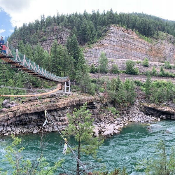 Kootenai Falls & Swinging Bridge Waterfall