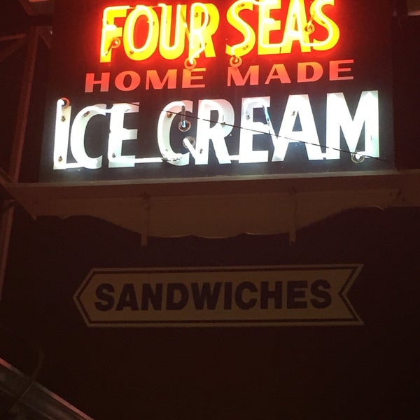 Photo taken at Four Seas Ice Cream by Lauren P. on 6/13/2015