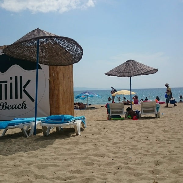 Photo taken at Milk Beach by Merve🎈 G. on 8/20/2016