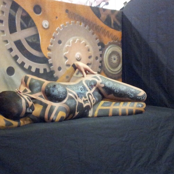 Photo taken at Craig Tracy&#39;s PaintedAlive Body Painting Gallery by Ami D. on 8/11/2013