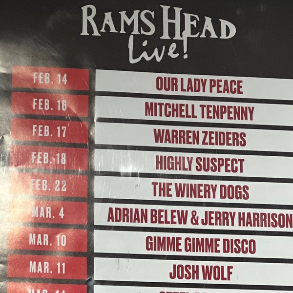 2/18/2023 tarihinde Jason W.ziyaretçi tarafından Rams Head Live'de çekilen fotoğraf