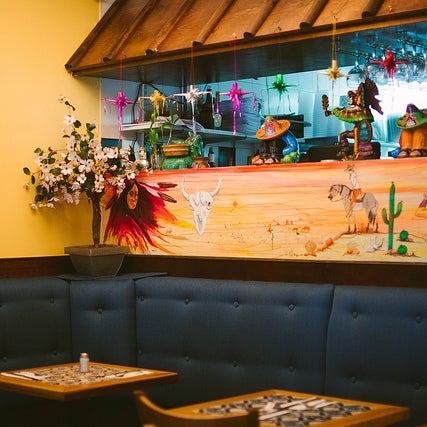 Sidle up to tequila flights, mezcal cocktails, and a fresh seafood-filled menu at the southwest and Day of the Dead-inspired restaurant.