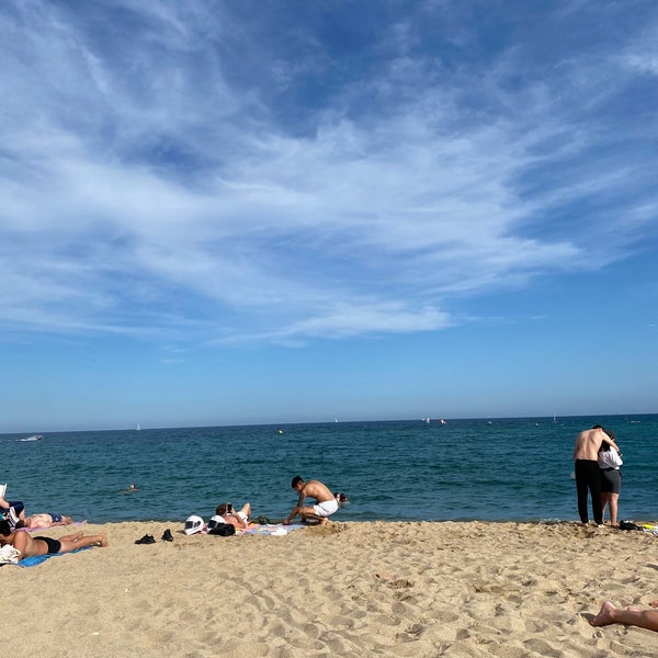 Photo taken at Mar Bella Beach by MaríaMaría V. on 6/6/2022