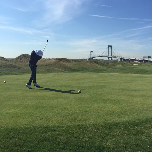 Photo taken at Trump Golf Links at Ferry Point by Mike F. on 5/3/2015