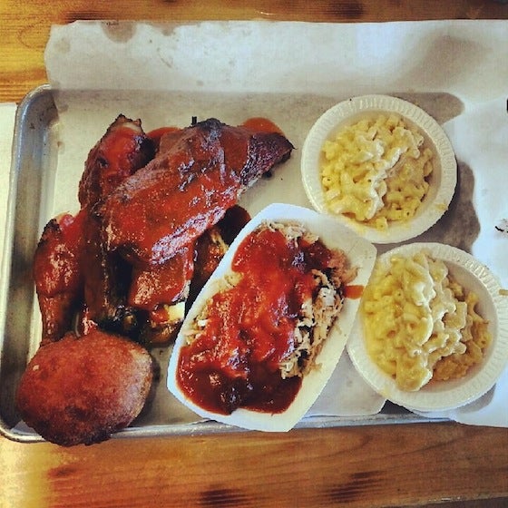 Using a hickory blend of wood, the spot churns out barbecue from all ends of the spectrum: Southern pork, Texas beef brisket, and Memphis dry-rub and wet ribs.