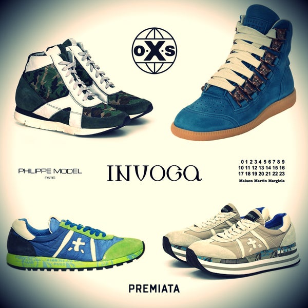 Кроссовки, кеды, летние туфли и другая удобная обувь из весенне-летних коллекций 2014 Philippe Model, Premiata, OXS - в Invoga!