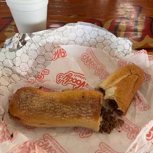 Several locations but try the original rustic place here with the screened windows or patio seating. I get the original: beef/onions/cheese. It’s big so split or take home 1/2. Cashless as of 4/2023.