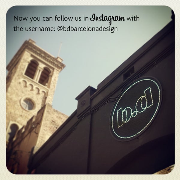 Ahora podéis seguirnos en Instagram con el usuario @bdbarcelonadesign / Now you can follow us on Instagram with the username @bdbarcelonadesign