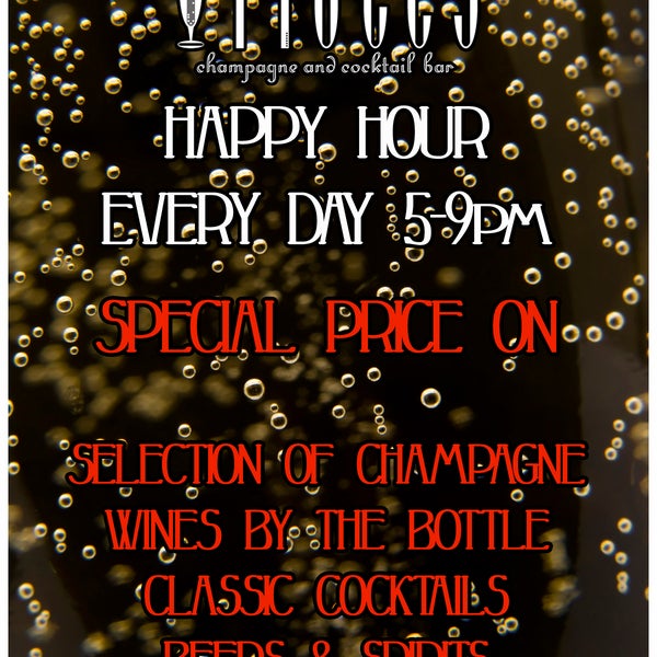 Happy Hour every day from 5 til 9pm!