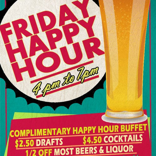 Join Us For Happy Hour M-F From 4-7 PM!