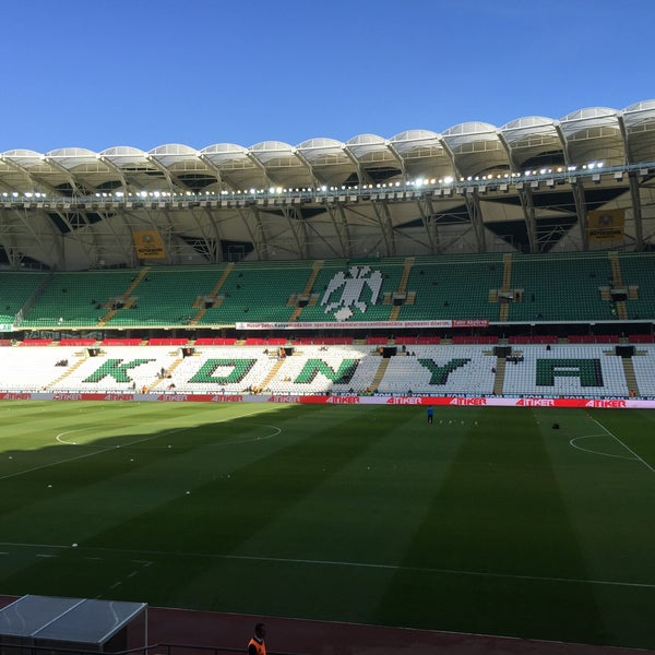 Photo taken at Konya Büyükşehir Stadyumu by Mert O. on 11/22/2015