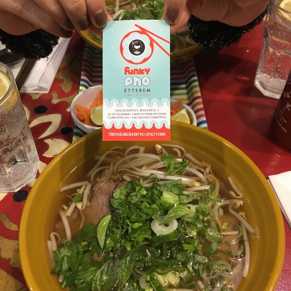 Photo taken at Funky Pho Restaurant by Agnes P. on 3/5/2018