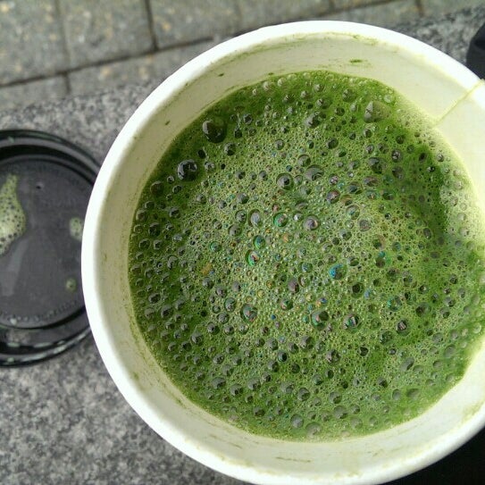Green tea latte is good, but too sweet. Ask them if the green tea powder has sugar in it or if they add it.