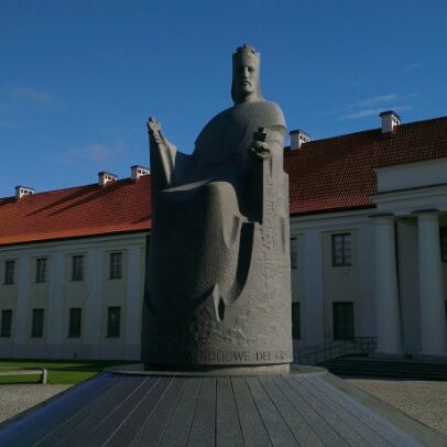 Photo taken at Monument to King Mindaugas by Vadim S. on 10/12/2012