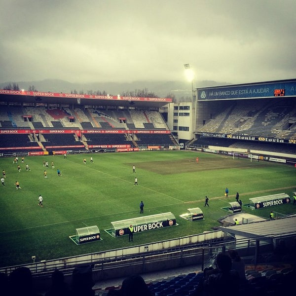 Photo taken at Estádio D. Afonso Henriques by Joao M. on 2/14/2015