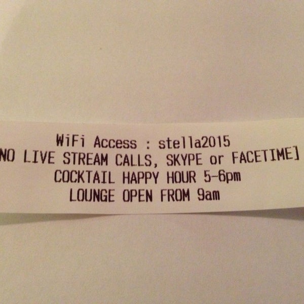 Wi-Fi is free with checkin, but no "live stream calls, Skype, or FaceTime"!